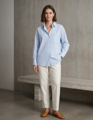 Camisa de rayas Celeste amalfi mujer