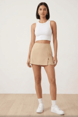 Falda short Beige helena mujer (skort)