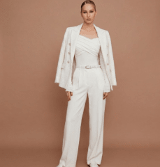 Body Blanco Mujer Aranza Fruncido Elegante
