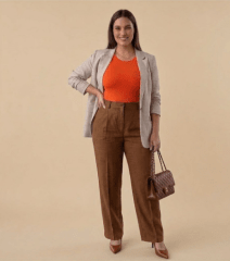 Body Naranja mujer ajustado