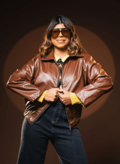 Chaqueta Cuerina Marron Luxemburgo Mujer Otoño Invierno