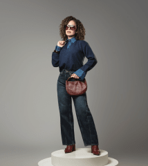Sweater Cuello Polo Azul Marino Martina Mujer Tejido