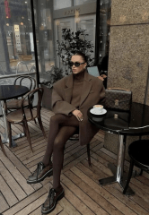 Pantys Térmicas Mujer Afelpadas Marrones Invierno