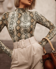 Body Animal print Benedetta Mujer Elegante