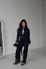 Jumper Denim Mujer Pierna Ancha Zara