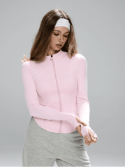 Chaqueta Deportiva Mujer con Cierre Rosada Roxy