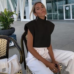 Top Elene Punto Hombreras Marga Marga Negro