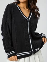 Cárdigan Mujer Taylor Negro Cuello V
