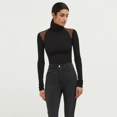Body Negro Cuello Alto Mujer Fiorentina