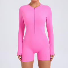 Enterito Atenea Moldeador Fucsia Chicle Con Espalda Abierta