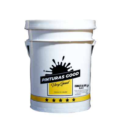 Esmalte al agua - Semibrillo - Blanco - Tineta