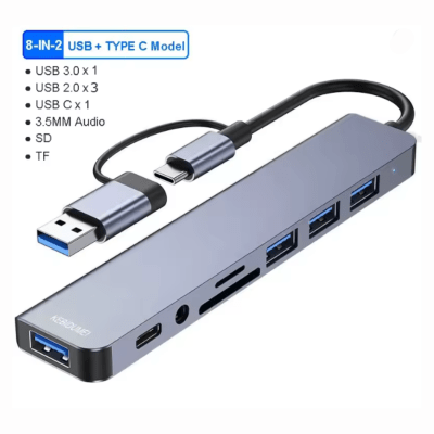 HUB USB 3,0 de 5Gbps, alta velocidad, adaptador multipuerto1