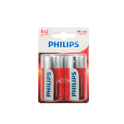 PILA TIPO D ALCALINA PHILIPS LR20 1.5V 2 UNIDADES1