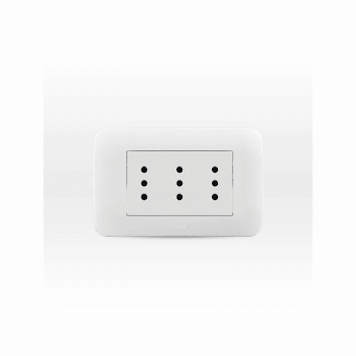 TOMA CORRIENTE LEXO TRIPLEX 10A 250V BLANCO1