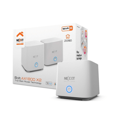 ROUTER MESH NEXXT BOLT AX1800 WI-FI 6 – PACK DE 2 UNIDADES1