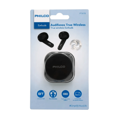 Audifonos Bluetooth True Wireless Negro Philco Ptw7b1