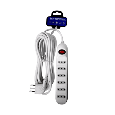 ALARGADOR 6 TOMAS BLANCO CON INTERRUPTOR 3 MTS 3X0.75 MM21