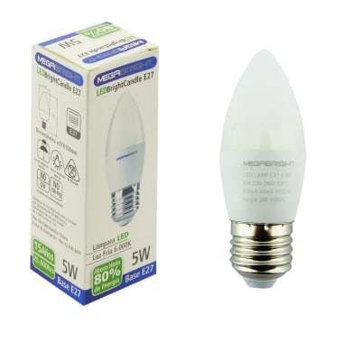 AMPOLLETA LED TIPO VELA 6000 k1