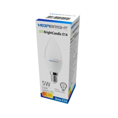 Ampolleta Led tipo Vela Bright Candle 5w Luz Cálida Color 3000k E-141