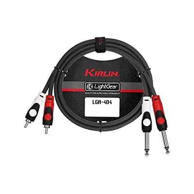 CABLE 2 RCA A 2 PLUG 6.3 mm. 3 METROS KIRLIN1