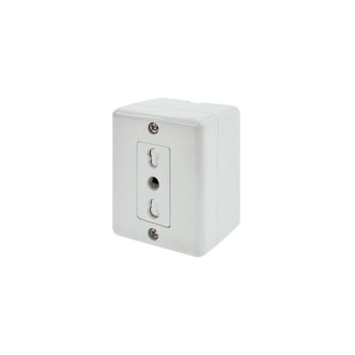 ENCHUFE SOBREPUESTO SIMPLE 10A-16A BLANCO LEXO LXSP16S1