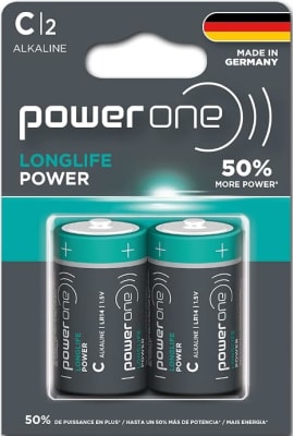 Pila tipo C  alcalinas power one alemana1
