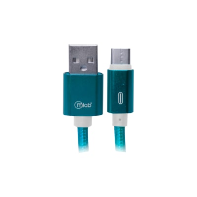 CABLE CELULAR TRENZADO USB A A USB C 3 AMPERES MICROLAB1