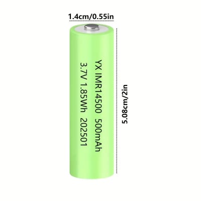 BATERIA RECARGABLE 3.7 VOLTS IMR14500 500 mAh1
