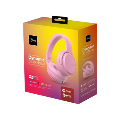Audifonos  Bluetooth rosados Dynamic Stop Noise – Pink1