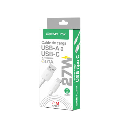 Cable de carga USB-A a USB Tipo-C 3 A PVC 2 Metros1