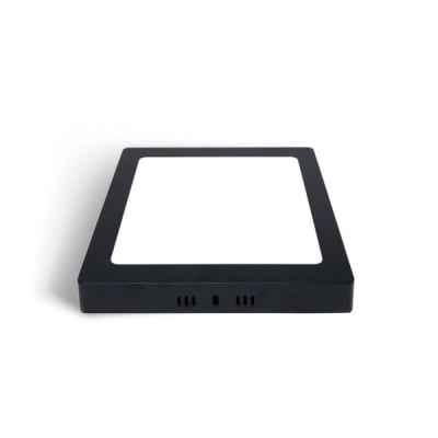 Panel LED Sobrepuesto Cuadrado 18W 3000K Negro Hulux2