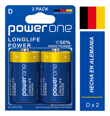 PAR DE PILAS  D ALCALINA POWER ONE1