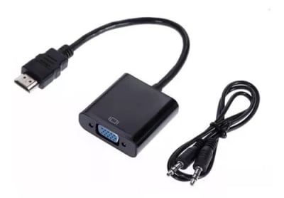 Adaptador Hdmi A Vga Hemb Audio 1080p Full Hd + Cable Auxiliar1