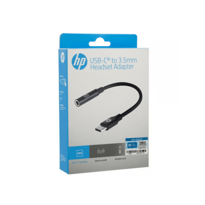 HP Adaptador USB-C a 3.5mm Plug USB-C Black Trenzado1