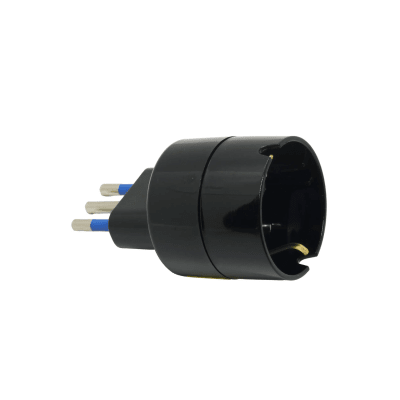 Adaptador Schuko Macrotel negro 10A 250V1