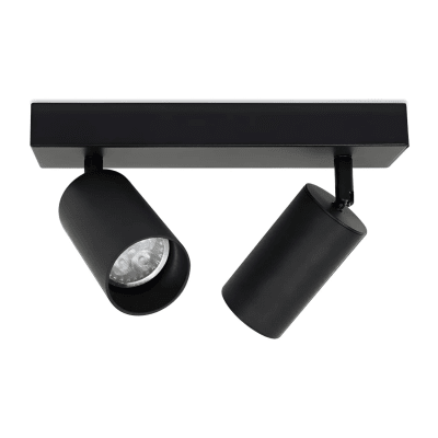 APLIQUÉ BARRA DOBLE GU10 NEGRO 28CM KONNERGIE1