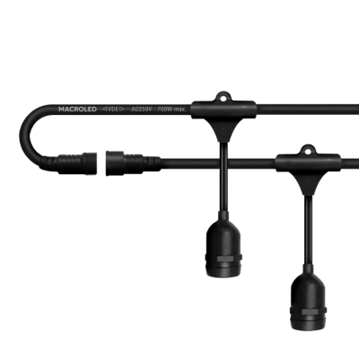 GUIRNALDA 5 METROS 10 SOQUETES  E27 EXTERIOR MACROLED1