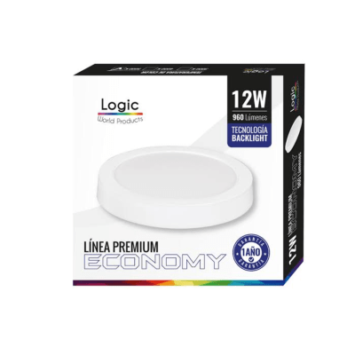 PLAFON SOBREPUESTO CIRCULAR 12 W PREMIUM LOGIC1