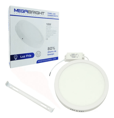 FOCO LED PANEL 18W SOBREPUESTO MEGABRIGHT  6500K PLAFON1