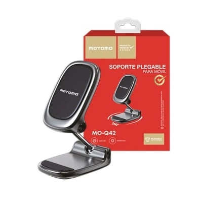 Soporte Plegable P/movil Magnetico 360o Motomo Mo-q42 Color Negro1