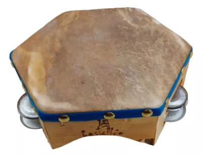 PANDERO HEXAGONAL CASTELLON 8 PULGADAS1
