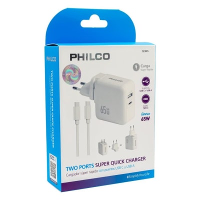 CARGADOR SUPER RAPIDO CELULARES 65 WATTS USB 3.01