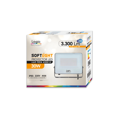 PROYECTOR LED 30 WATTS SOFTLIGHT 6500 K LOGIC1