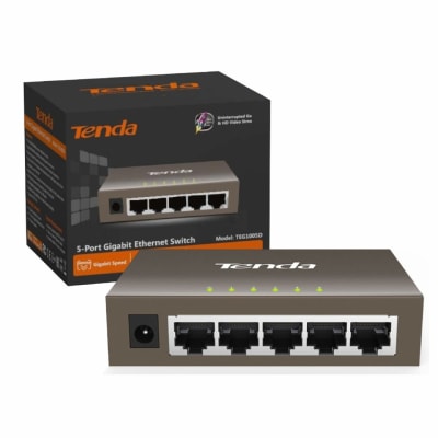 Switch 5 puertos Gigabit Tenda TEG1005D 10/100/10001