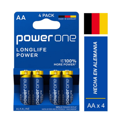 PILA ALCALINA AA 4 UNIDADES POWER ONE1