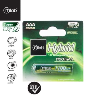 PILA AAA HIBRIDA RECARGABLE 1100mAh MICROLAB1