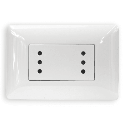 Tomacorriente o Enchufe Doble Compacto 10A 220V Blanco STANFORD1