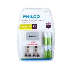 CARGADOR CON 4 PILAS AA 2700 MAH