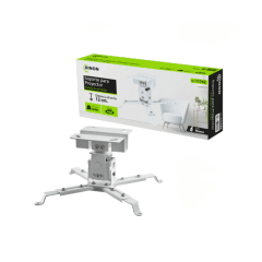 Soporte para proyector a techo 12 cm 360° 25 kg blanco