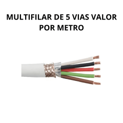 CABLE MULTICONDUCTOR O MULTIFILAR 5 CABLES 24 AWG 100% COBRE